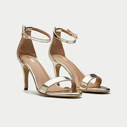 Oroh Women Leather Party Stiletto Sandals with Buckles-54
