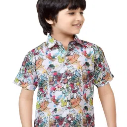 BAESD Boys Standard Floral Opaque Printed Casual Shirt-42