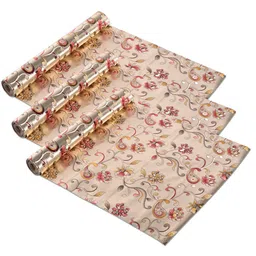 Kuber Industries Gold-Toned & Red 3 Pieces Water Resistant Shelf Liner Organisers-34