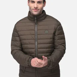 Woodland Men Olive Green Water Resistant Puffer Jacket-picture-38