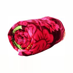 RF RELAXFEEL Pink & Purple Floral Microfiber Heavy Winter 150 GSM Double Bed Blanket-image-94