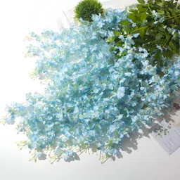 WELL ART GALLERY Blue & Green 4 Pieces Hanging Blossom Artificial Flowers-image-7
