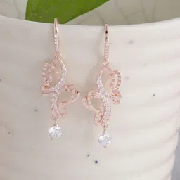 GIVA 925 Silver Rose Gold Shining Butterfly Earrings-58