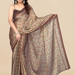 KALINI Ethnic Motifs Printed Poly Chiffon Saree-30