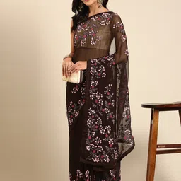 KALINI Floral Printed Pure Chiffon Saree-picture-19