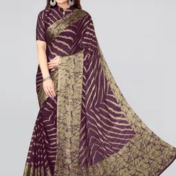 MIRCHI FASHION Striped Leheriya Saree-image-54