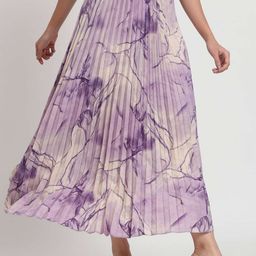 OTABU Women Abstract Printed Flared A-Line Maxi Skirt-picture-17