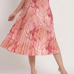 OTABU Floral Printed A-line Midi Skirts-picture-33