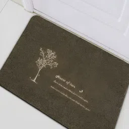 HOKIPO Brown Textured Anti-Skid Doormat-15