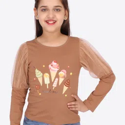CUTECUMBER Brown & tawny orange Regular Top-picture-17