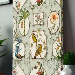 Art Street Green Canvas Birds and Animals Wall Painting-image-81