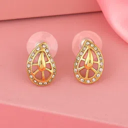 Estele Gold-Plated Classic Studs Earrings-23