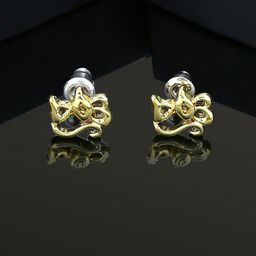 Estele Gold-Plated Contemporary Studs Earrings-9