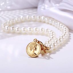 Shining Diva Fashion Gold-Plated Pearls Necklace-image-76