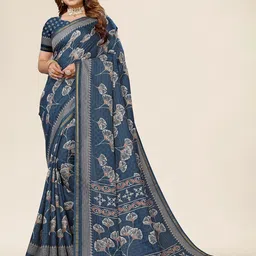 Winza Designer Floral Woven Design Zari Maheshwari Saree-picture-39