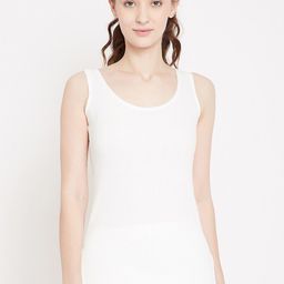 NEVA Women Off-White Solid Thermal Tops-23
