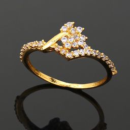 Estele Gold-Plated Cubic Zirconia-studded Finger Ring-image-39