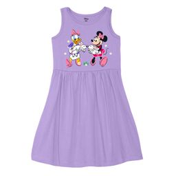 Wear Your Mind Girls Round Neck Minnie Mouse Printed Pure Cotton A-Line Dress-image-85