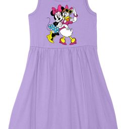 Wear Your Mind Girls Minnie & Daisy Printed Pure Cotton Fit & Flare Dress-image-20