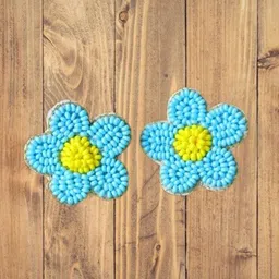 Crunchy Fashion Artificial Beads Floral Studs Earrings-image-40