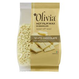 Olivia Hot Film Wax in Granules (Peel-off wax) White Chocolate For Dry Skin - 500g-30