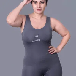 Keepfit Plus Size N9 Antibacterial Rapid Dry Sleeveless Legsuit-picture-8