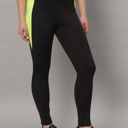 GLITO Colorblocked Stretchable Ankle-Length Gym Tights-image-57
