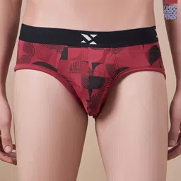 Masch Sports Pack Of 2 Printed Anti-Microbial Basic Briefs BRF-2-PRT-EI-RED-ET-GRY-picture-7