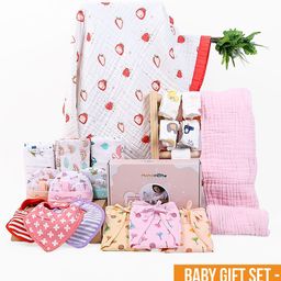 Moms Home Infants 25-Pcs Pure Cotton Baby Apparel Gift Set-image-53