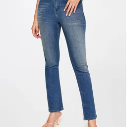 AND Women Straight Fit Light Fade Printed Stretchable Jeans-image-76