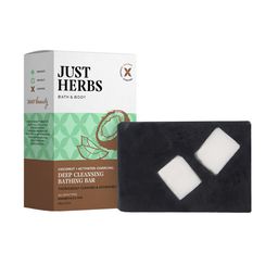 Just Herbs Coconut + Activated Charcoal Deep Cleansing Bathing Bar-100g-43