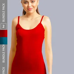 FBAR Pack Of 2 Cotton Long Camisoles-image-39
