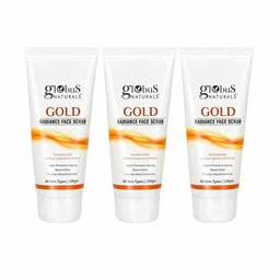 Globus naturals Set of 3 Gold Radiance Face Scrub with Saffron & Liquorice - 100 g Each-92