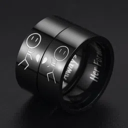 UNIVERSITY TRENDZ Set Of 2 Rhodium-Plated Designed Couple Finger Rings-image-83