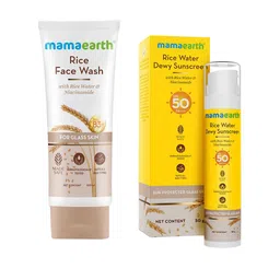 Mamaearth Set of Rice Face Wash 100 ml + Rice Water SPF50 PA+++ Dewy Sunscreen 50 g-5
