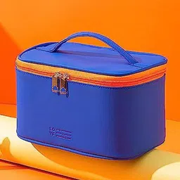 HOUSE OF QUIRK Blue & Orange Large Pouch Bag-image-90