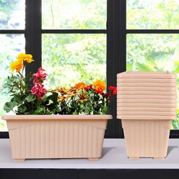 Kuber Industries Peach 12 Pieces Marble Jupitar Planters-picture-26
