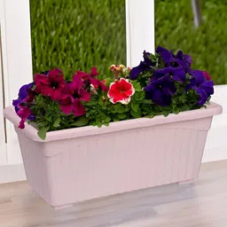 Kuber Industries Marble Jupitar Pink & Green 12 Pieces Lightweight Planters-69