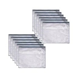Kuber Industries Grey & White 12Pcs Reusable Drawer Organiser Organisers-17
