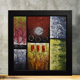 Gallery99 Brown Abstract  Pair Handmade Oil Painting Wall Art-picture-0