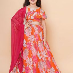 Bitiya by Bhama Girls Printed Ready to Wear Lehenga & Blouse With Dupatta-picture-20