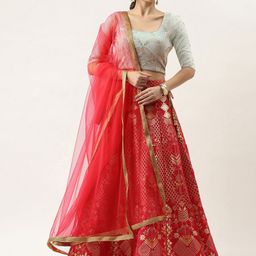 Ethnovog  Embroidered Sequinned Ready to Wear Lehenga & Blouse With Dupatta-15