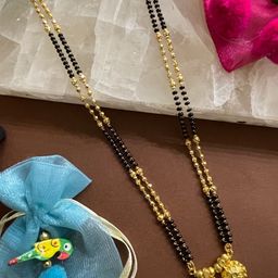 Digital Dress Room Gold-Plated Beaded Long Mangalsutra-66