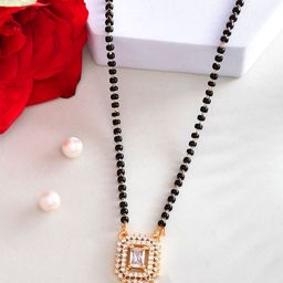 Voylla Gold-Plated Stones and Beads Mangalsutra-39
