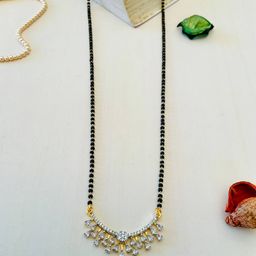 ABDESIGNS Gold-Plated American Diamond-Studded Mangalsutra-11