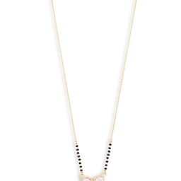 ABDESIGNS Gold-Plated AD-Studded & Beaded Long Mangalsutra-image-9
