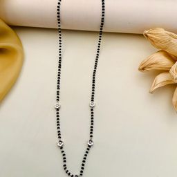 Anouk Silver-Plated Artificial Stones and Beads Mangalsutra-7