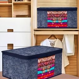 Kuber Industries Navy Blue Set of 6 Regular Drawer Organiser Organisers image 1