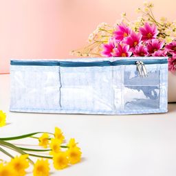 Kuber Industries Blue & Transparent Self Design Multi-Utility Organisers image 1