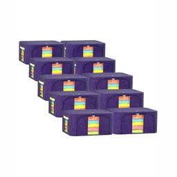 Kuber Industries Blue 10 Pieces Printed Water Proof Drawer Organisers-52